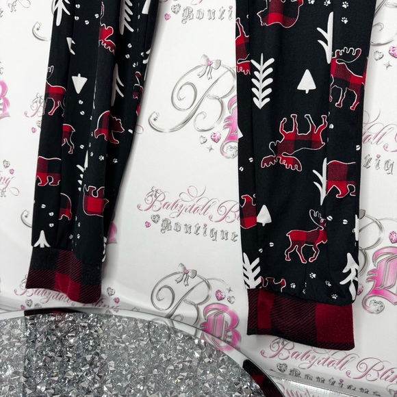 Fammy jammies pants pj plaid moose cabin π« cottage outdoors mountains soft - Picture 5 of 9